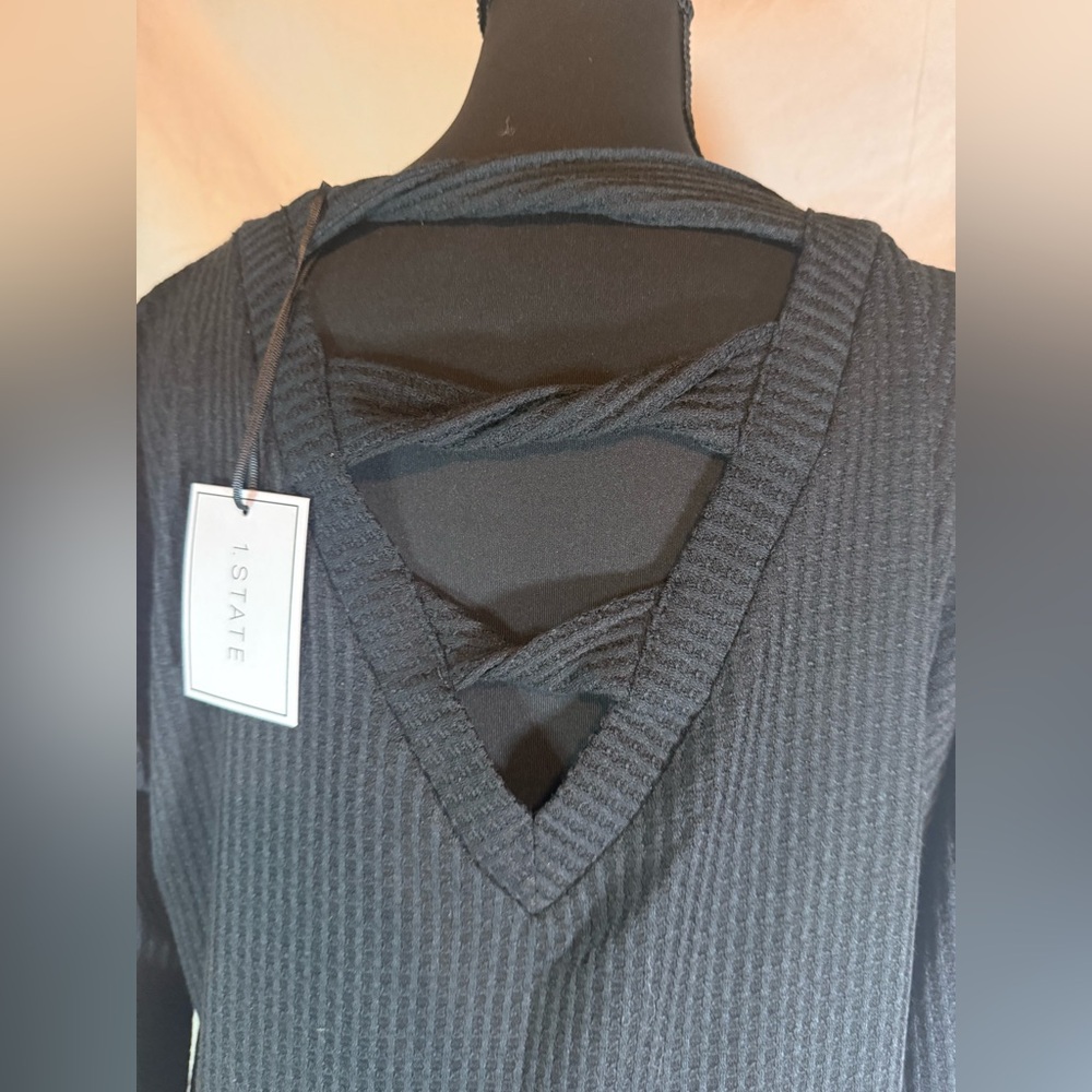 1.STATE Black Waffle Knit Sweater 🖤 - Picture 6 of 6